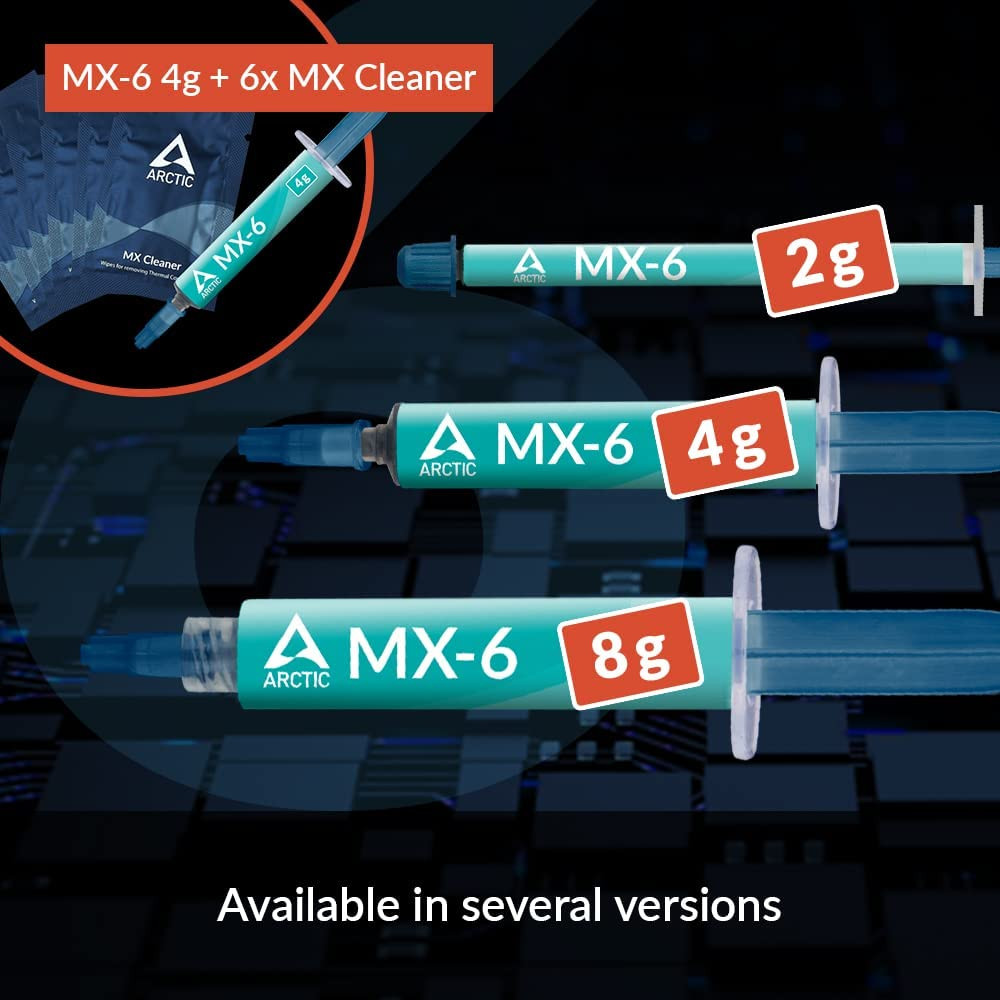 ARCTIC MX-6 (4 G) - Ultimate Performance Thermal Paste for CPU, Consoles, Graphi