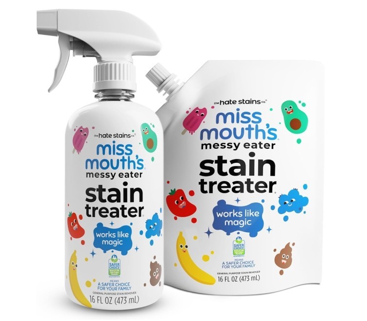 Miss Mouth’s Messy Eater Stain Remover 16oz Spray + 16oz Refill 32oz New