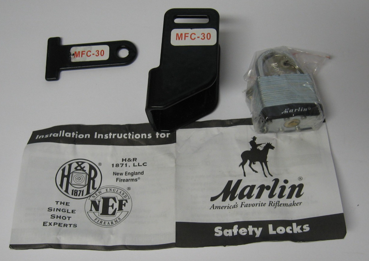 Marlin New MFC-30 Padlock, Bar & Clamp for H&R, NEF, Marlin Model Firearms