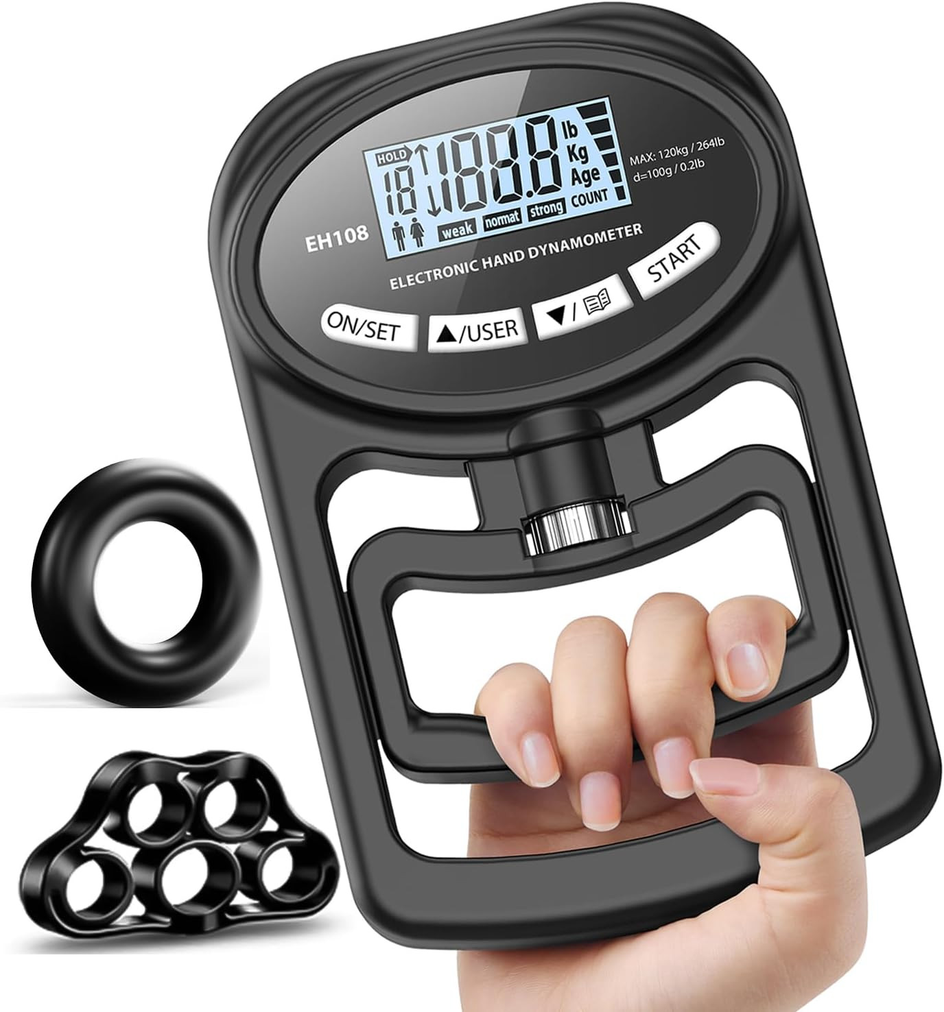 Hand Grip Strength  Trainer - Electronic Hand Dynamometer Forearm Grip Strengthe
