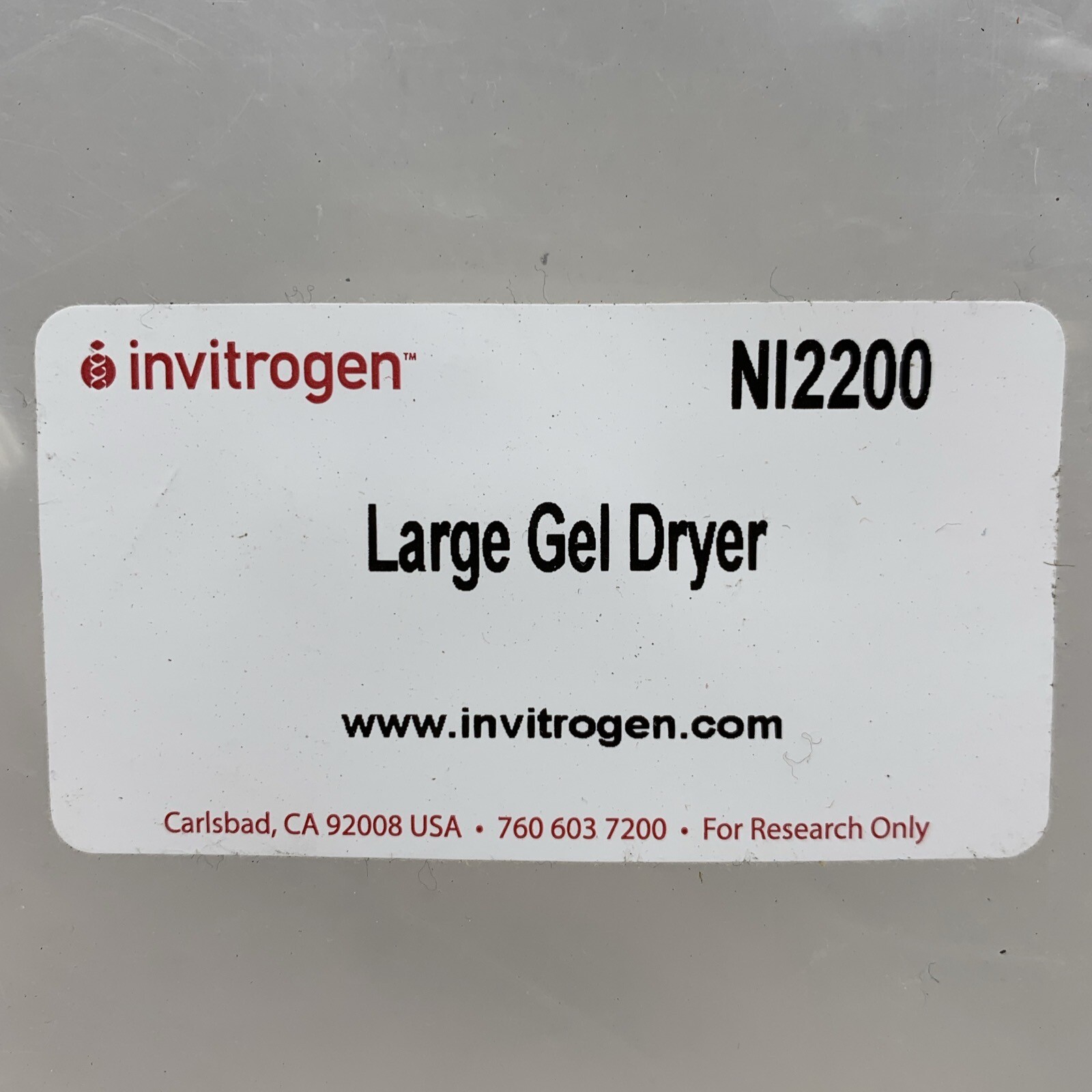 Invitrogen NI2200 Large Gel Dryer Drying Frame