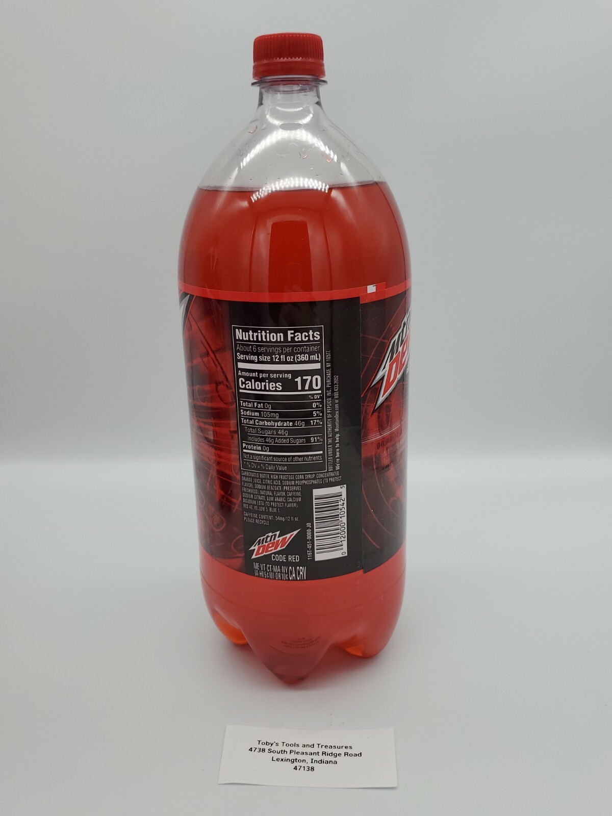 2021 Full Mountain Dew Mtn Dew Code Red 2 Liter Bottle Discontinued Old Label
