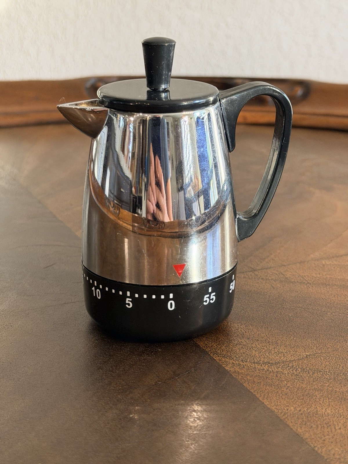 Retro Coffee Pot Shaped 55-Minute Mechanical Kitchen Timer