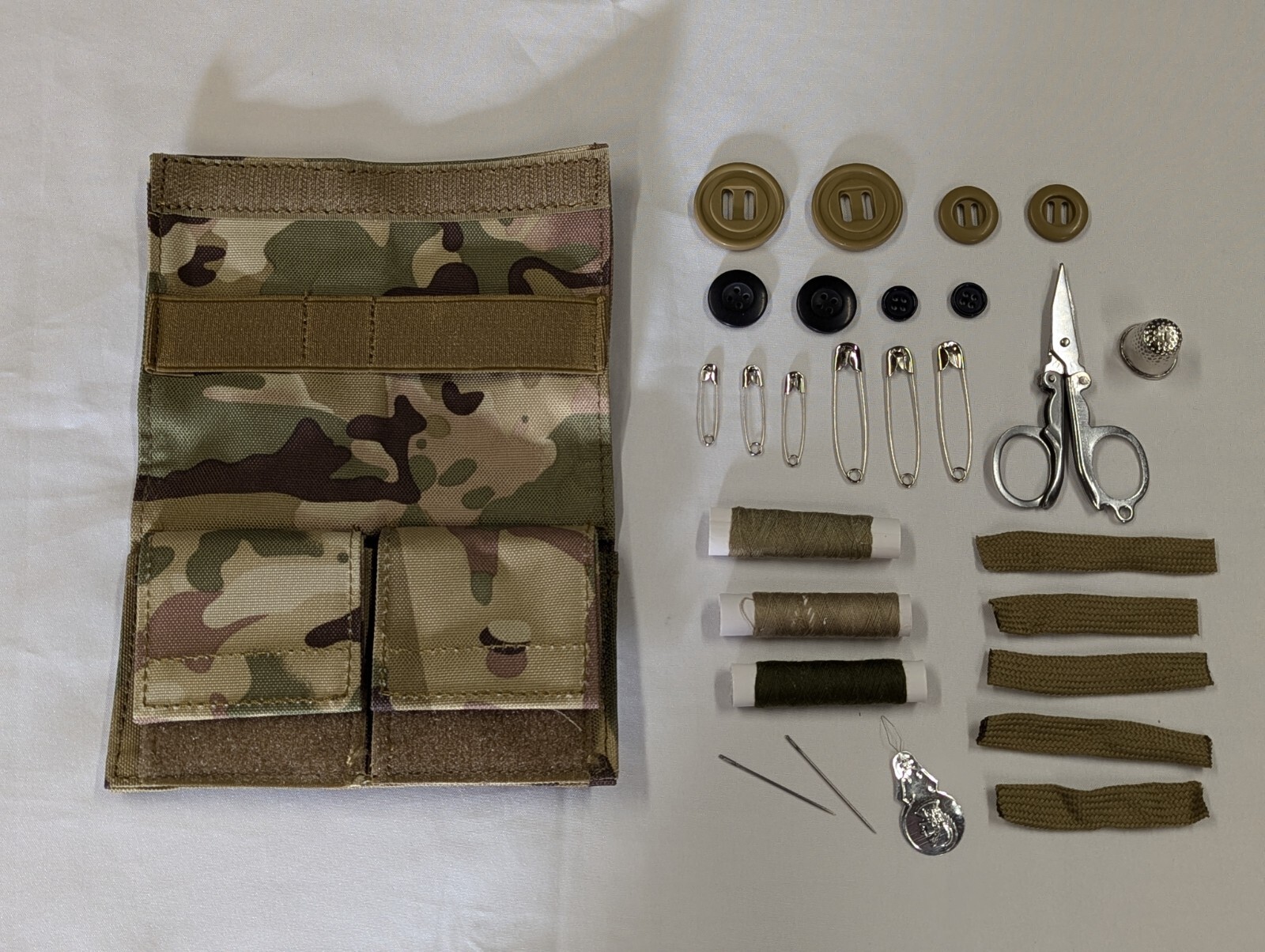 Genuine British Army Sewing Kit with Pouch MTP Clothing Uniform Repair Set