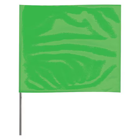 Marking Flag, Vinyl, 21" Wire Staff, Solid, 21" L., 100 Pk, 4521Gg-200