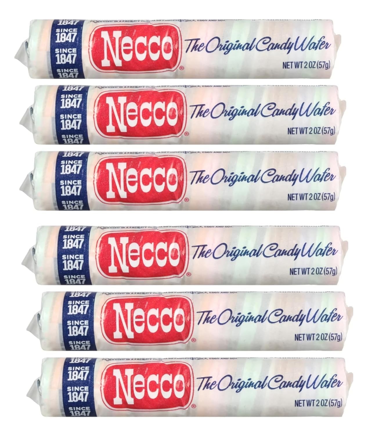 Necco Wafers Original Flavored Hard Candy Rolls - Bundle Packs (2 Ounce (Pack...