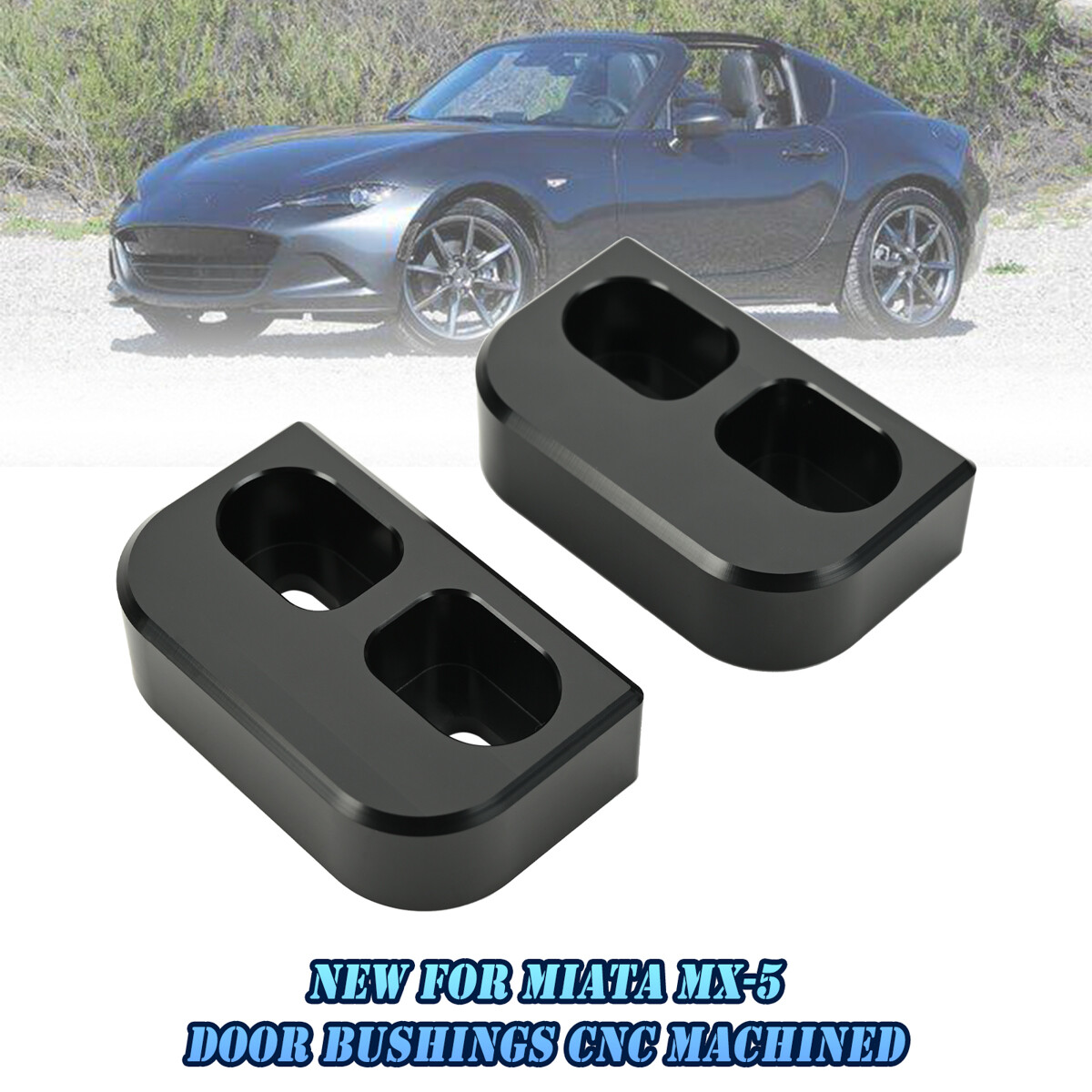 2PCS For Mazda Miata MX5 1990-2021 Delrin CNC Machined Door Bushings Model Black