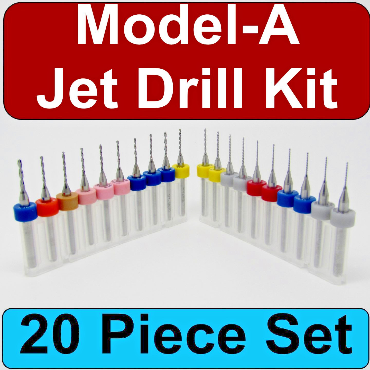 Ford Model-A Zenith Carburetor Jet Drill Kit - 20 Piece Set - SKU CDS103