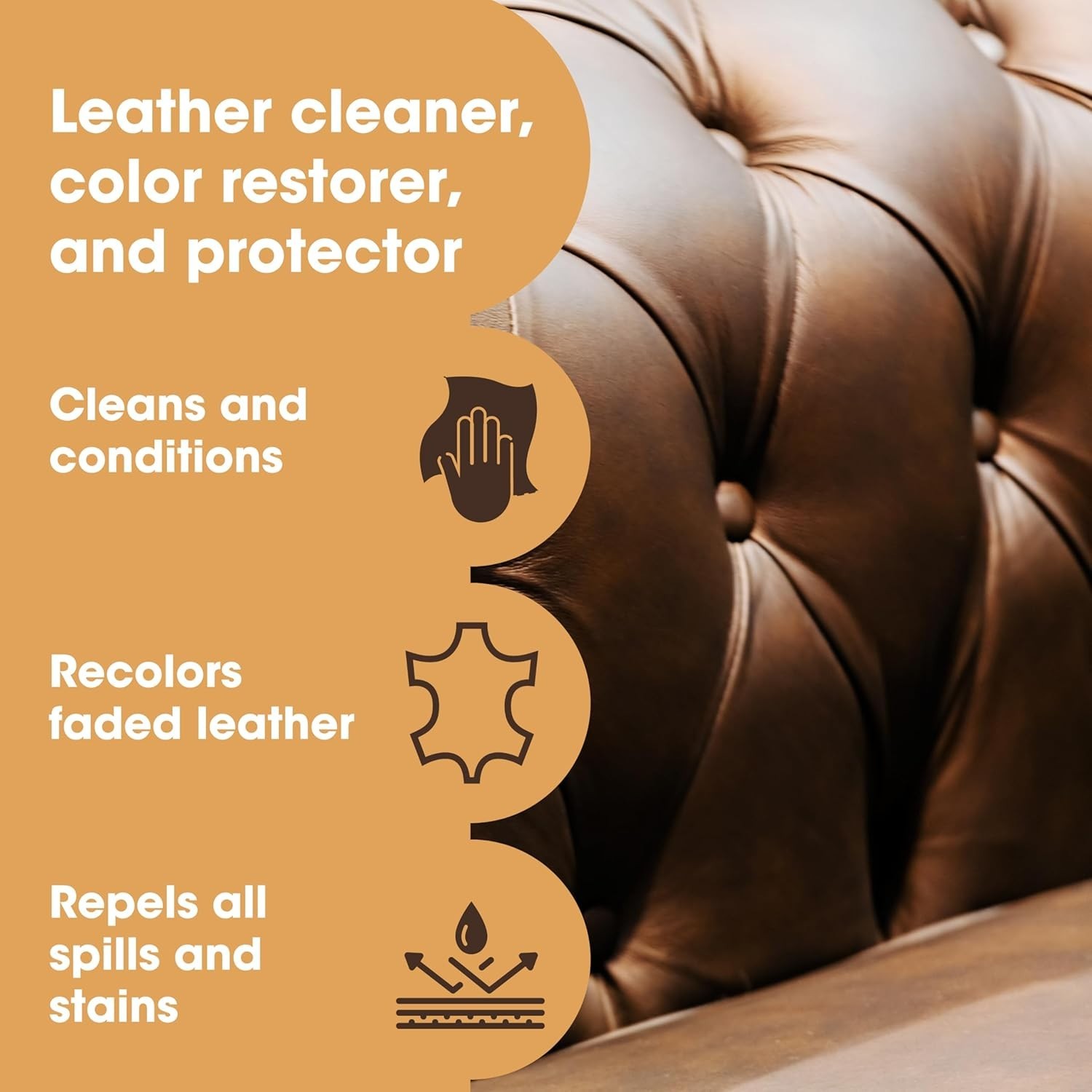 Leather Complete Restoration Kit | with Leather Recoloring Balm, Cleaner, 2-i...