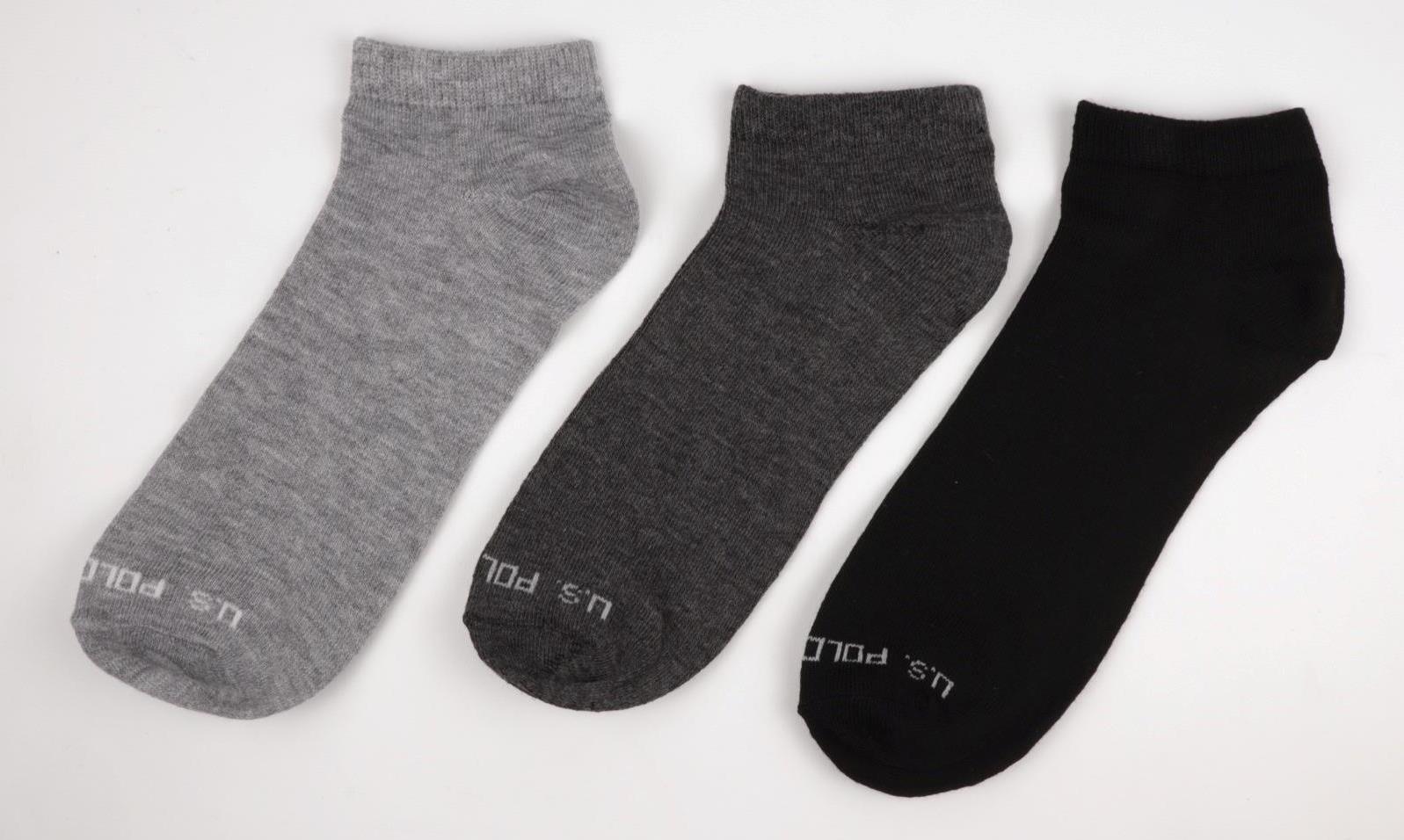 Mens Low Cut Socks Moisture Control US Polo Association Sport Sock Pack of 10