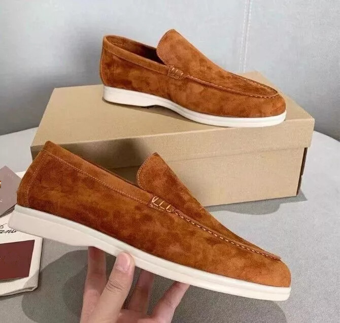 Men  Suede Slip-On Flat Casual Lazy Loafers Driving Shoes Fashion Classic Shoes