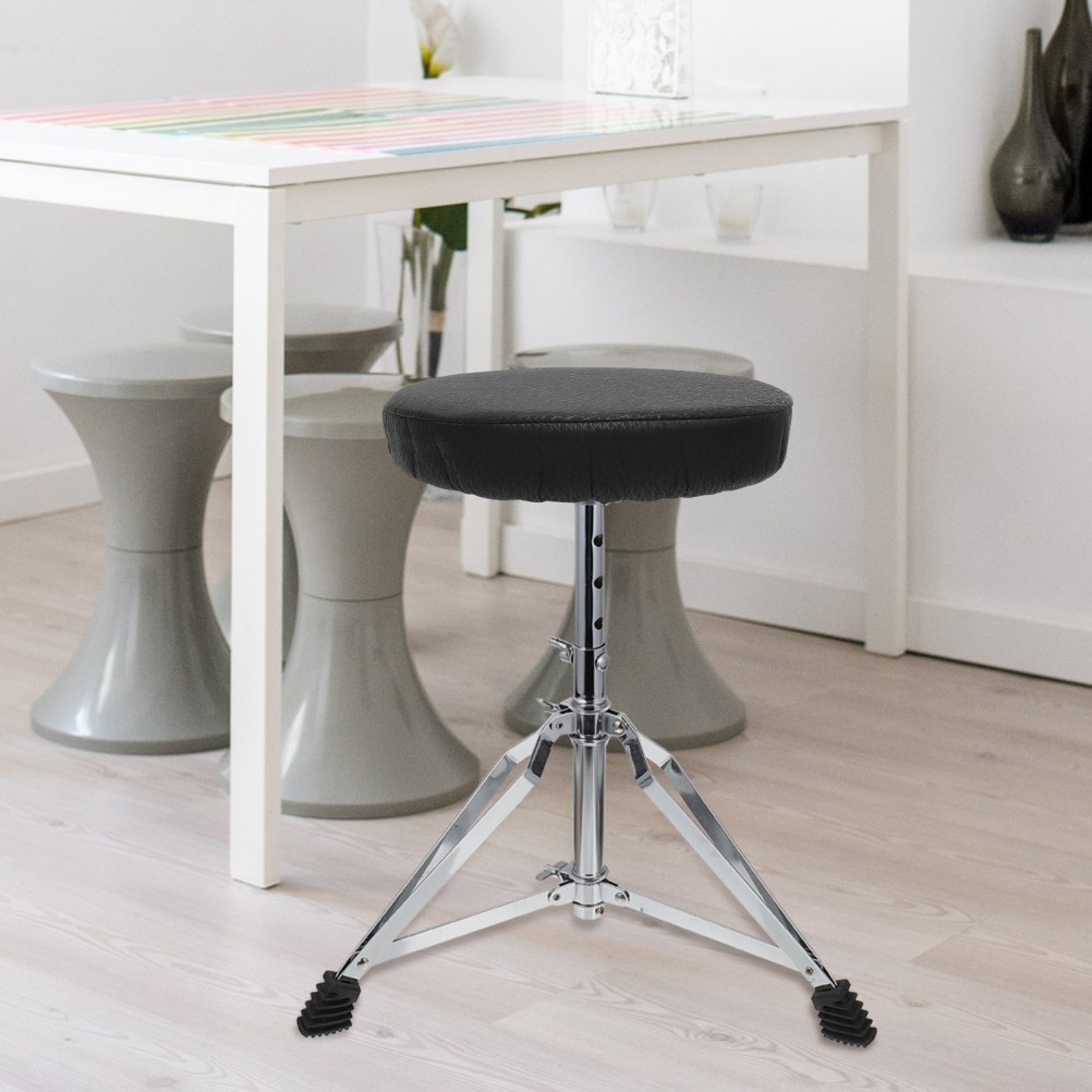 Black Round Barstool Cushion Cover with Elastic Band Protector