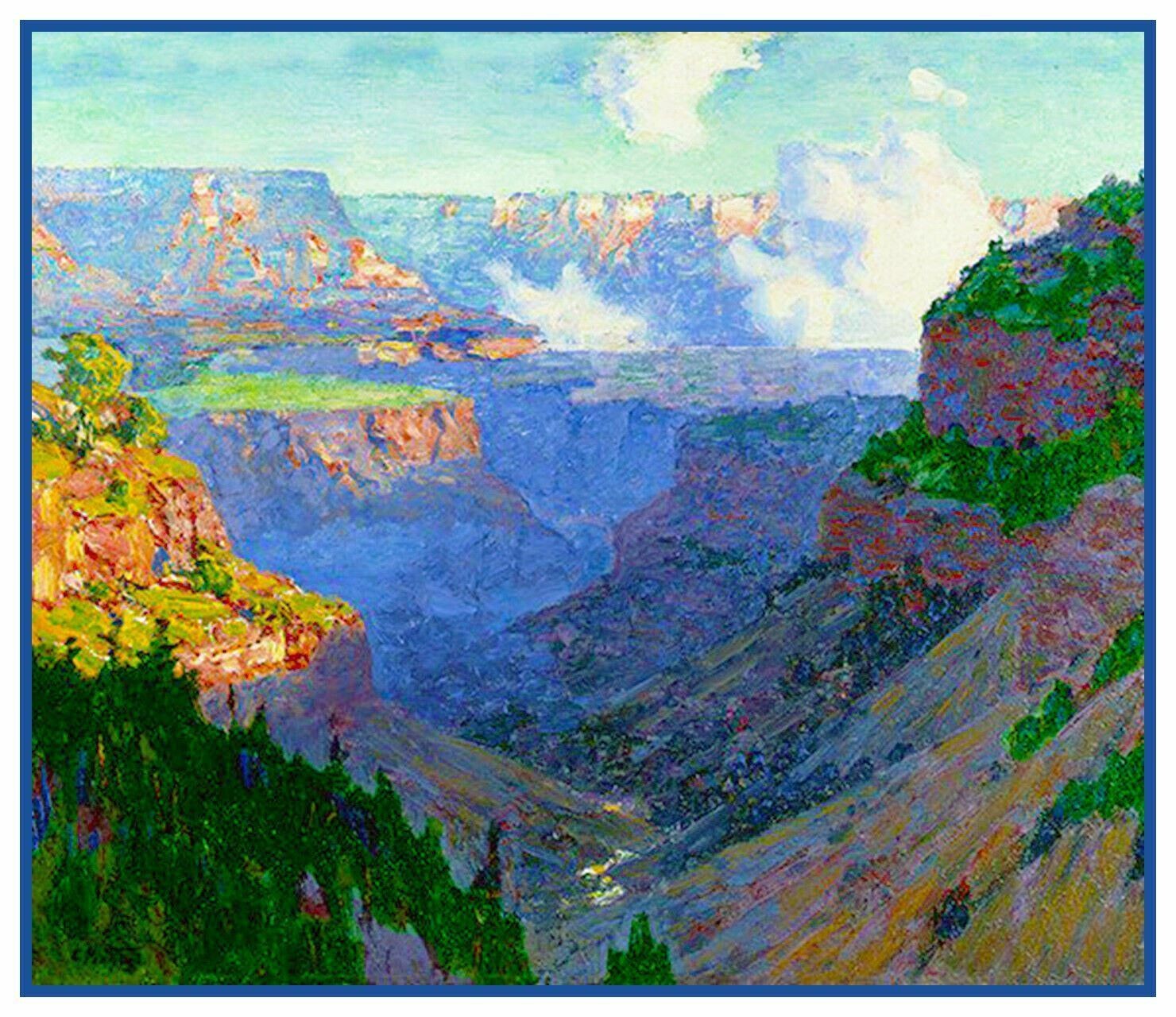 Grand Canyon Landscape Edward Potthast Counted Cross Stitch Chart Pattern