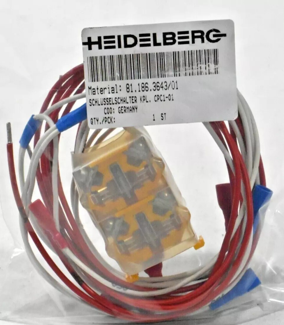 Heidelberg 81.186.3643/01 Key Switch New