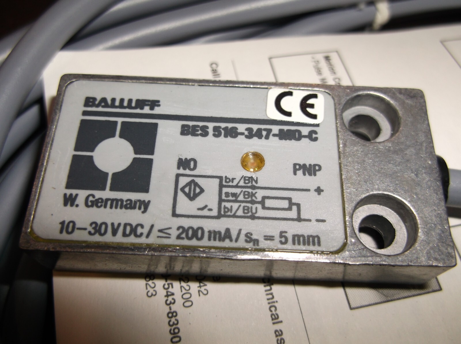 BALLUFF BES 516-347-M0-C INDUCTIVE PROXIMITY SENSOR (188-3)