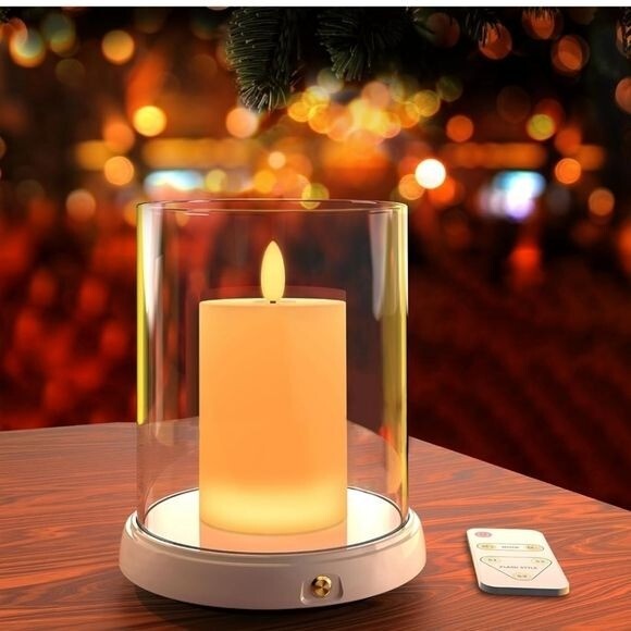 Rechargeable LED Candle Night Light With Remote & Touch Switch
