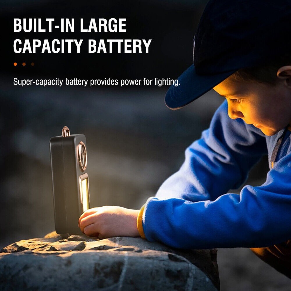 Plastic Portable Camping Lantern LED Rechargeable Flashlight with Sliding Switch