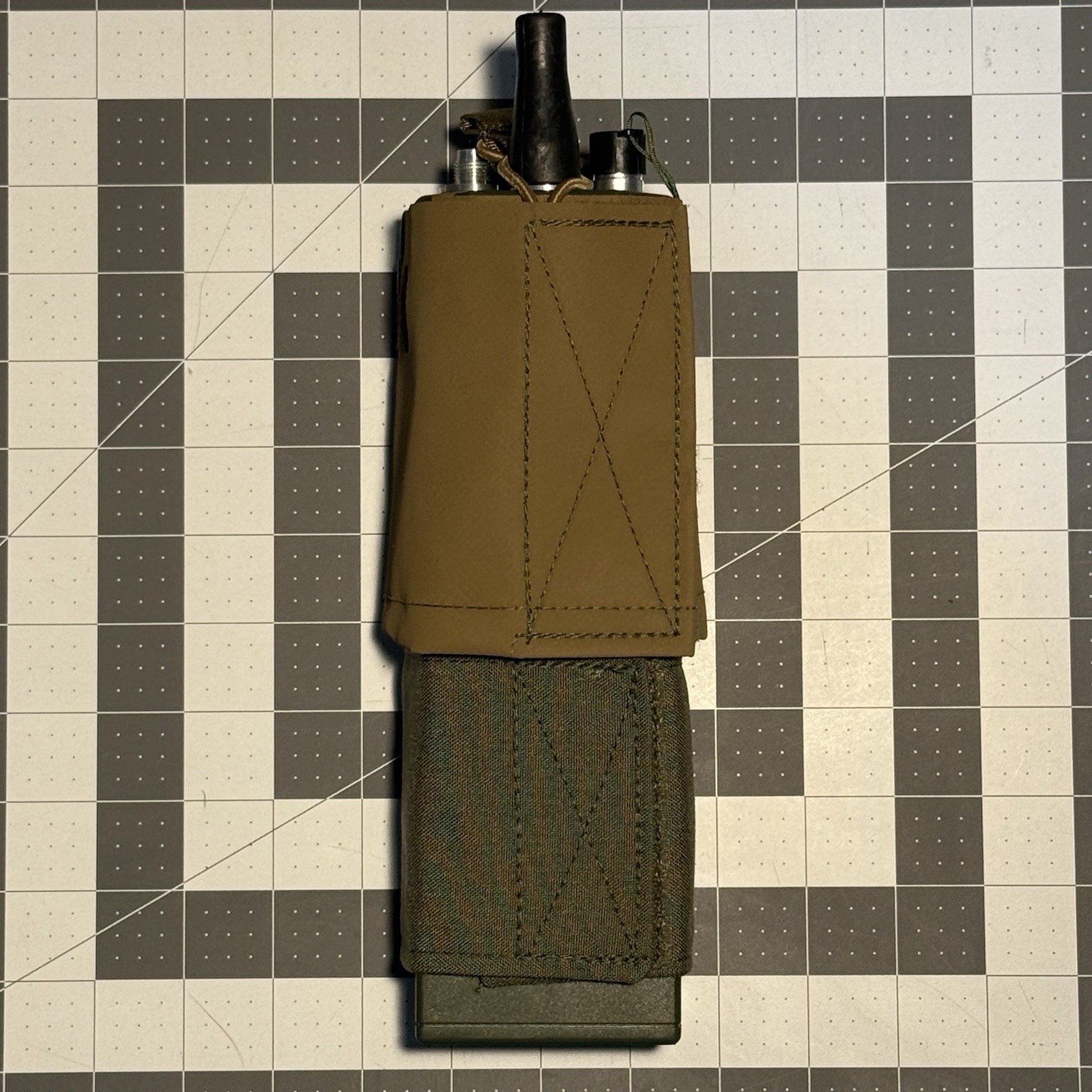 New Tactical Tailor Custom Shop PRC-152 Radio Pouch - Coyote Brown/ Ranger Green