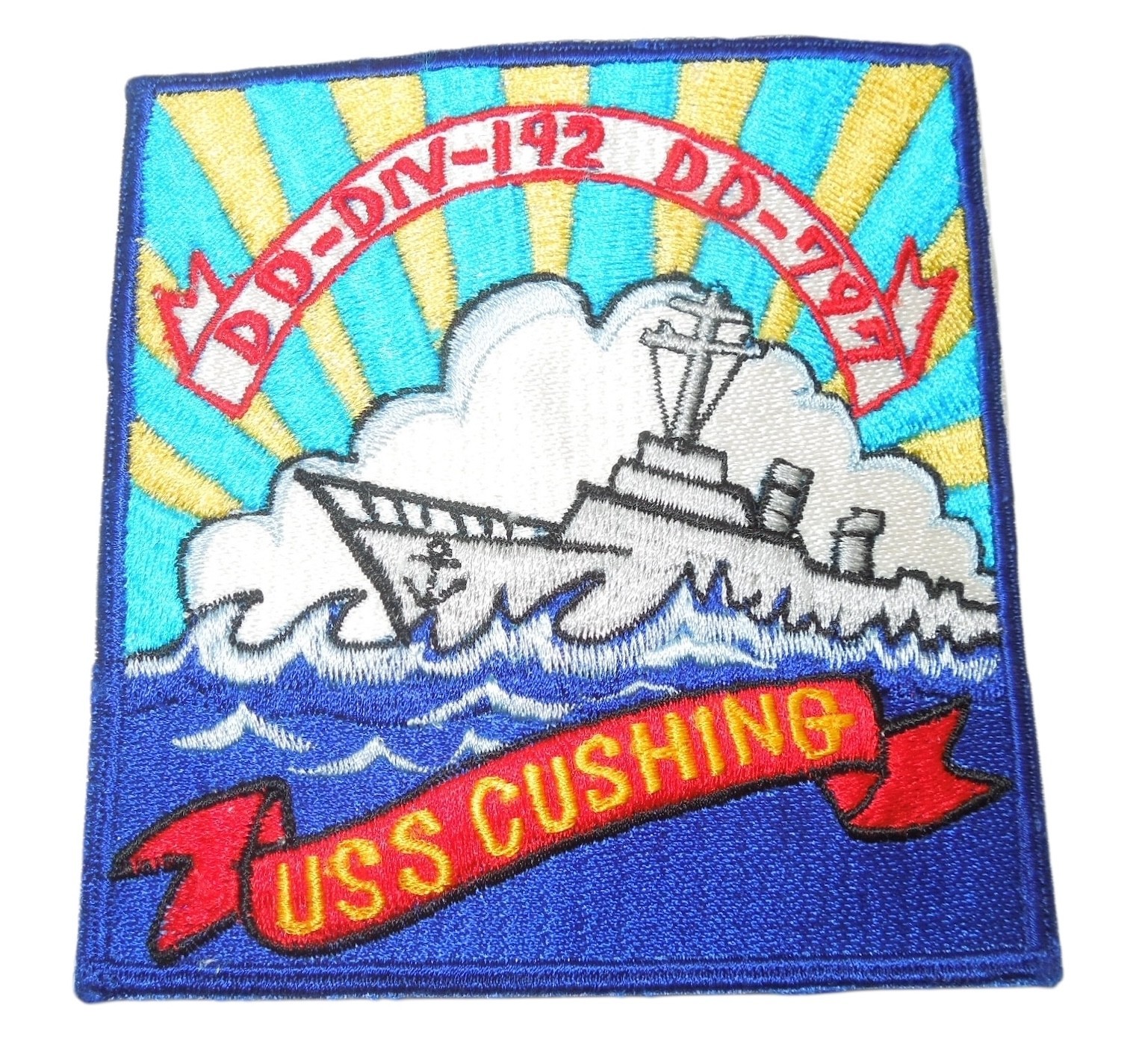 Original Vietnam War US Navy USS Cushing DD-DIV-192 DD-797 Patch W42