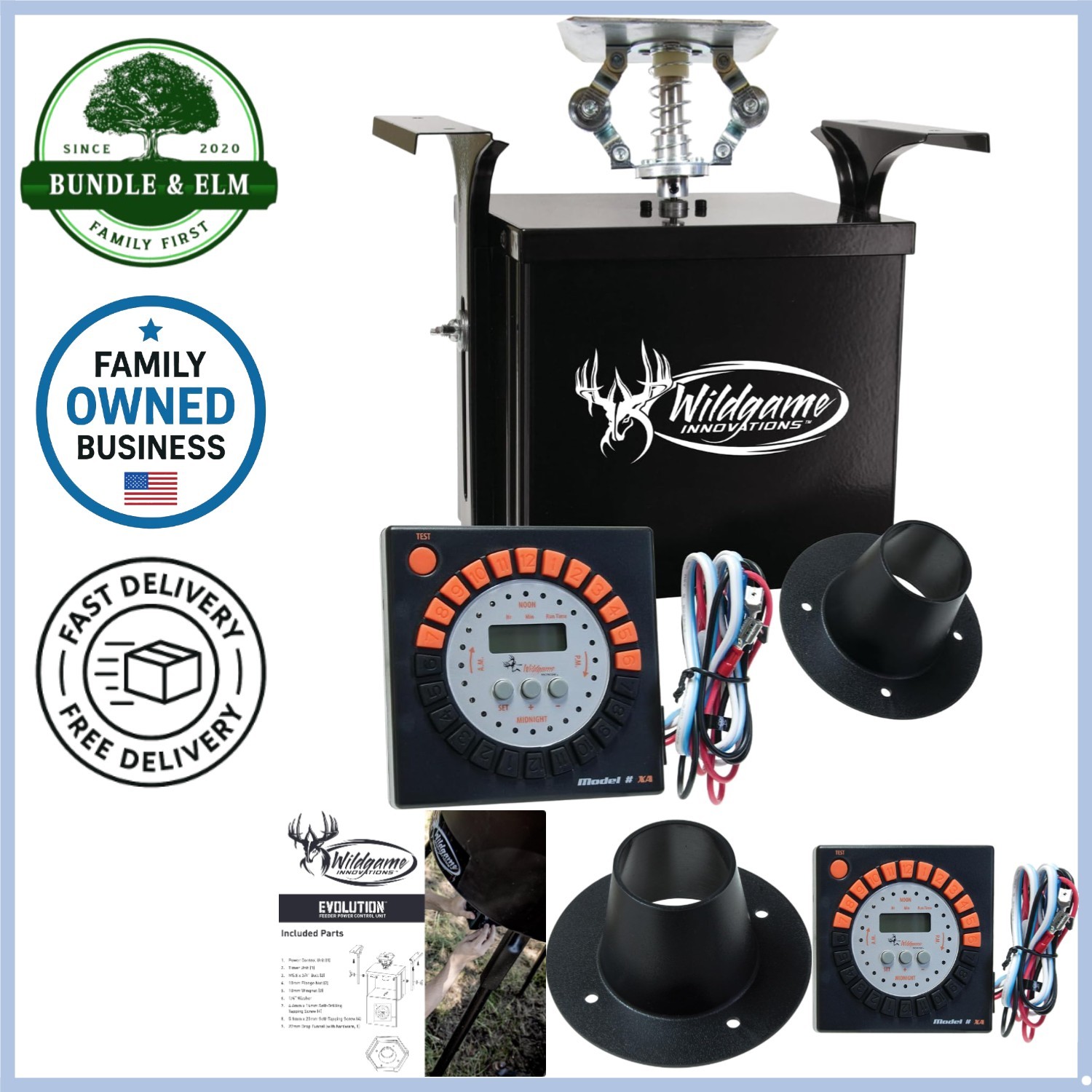 Analog Power Control Unit Varmint-Proof Feeder Kit for Hunting 6V