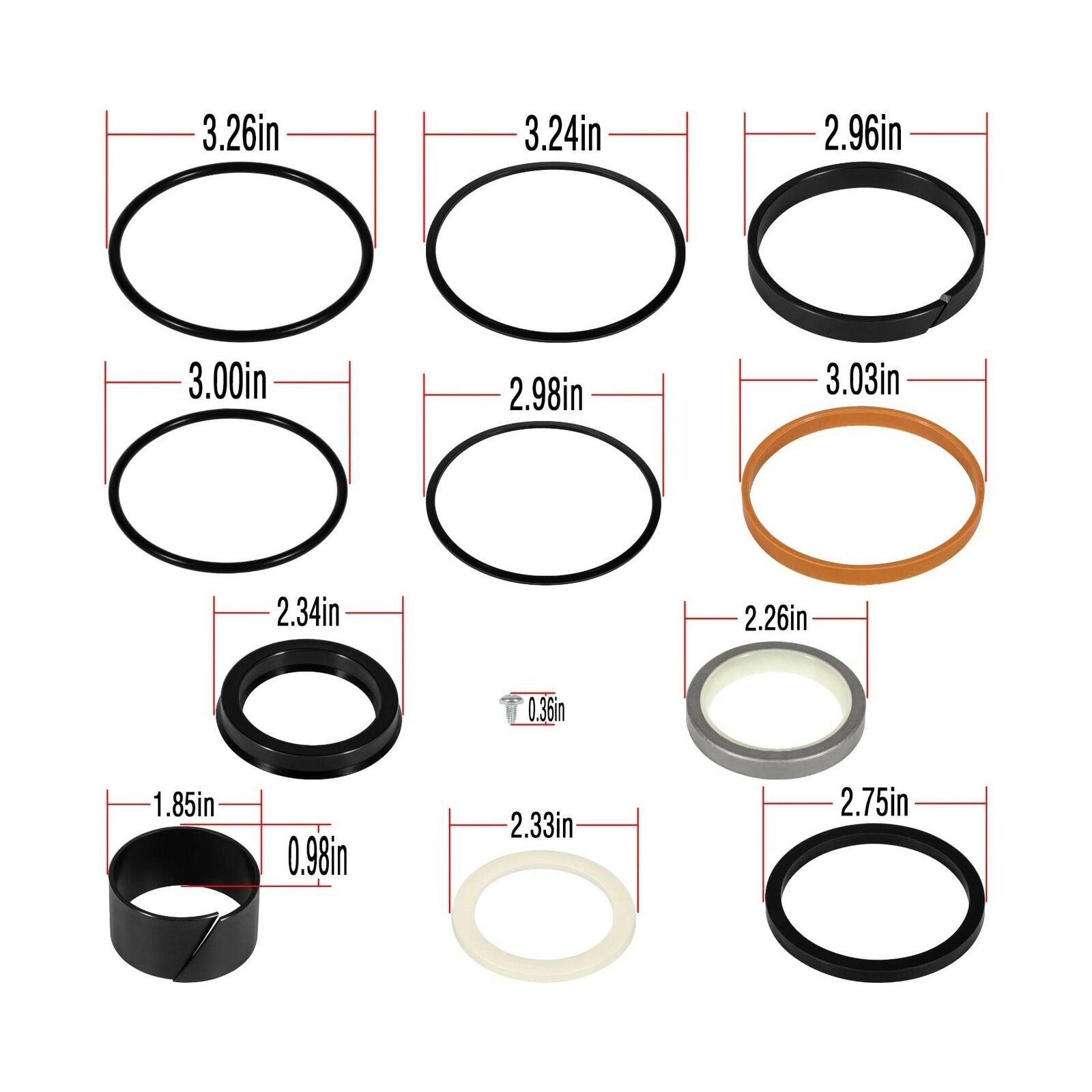 1543262C1 Loader Lift Cylinder Seal Kit for Case 580C 580D 580SD 580E 480C 480D