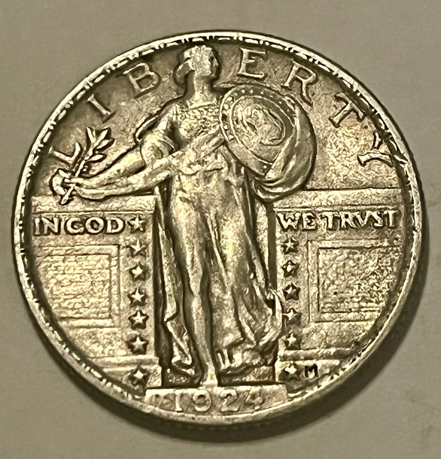 1924 Standing Liberty Quarter , EF +