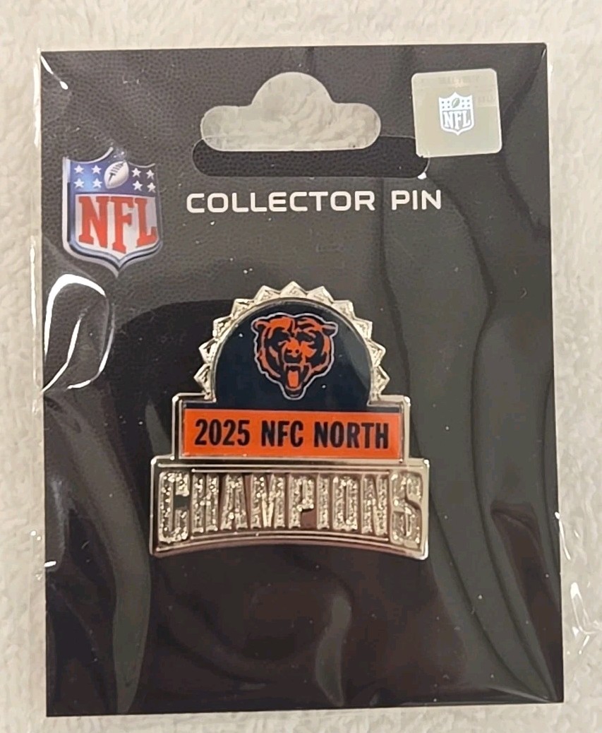 2025 Chicago Bears NFC NORTH DIVISION CHAMPIONS GAME DAY PIN SOLDIER FIELD