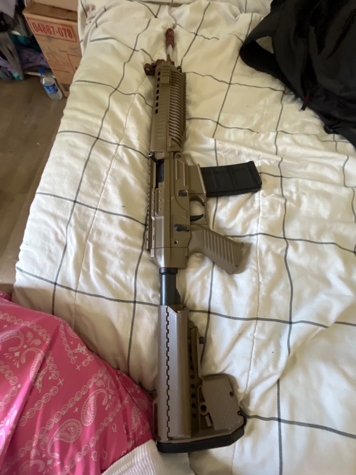 Airsoft just needs a battery fully auto powered and used condition I ask 175