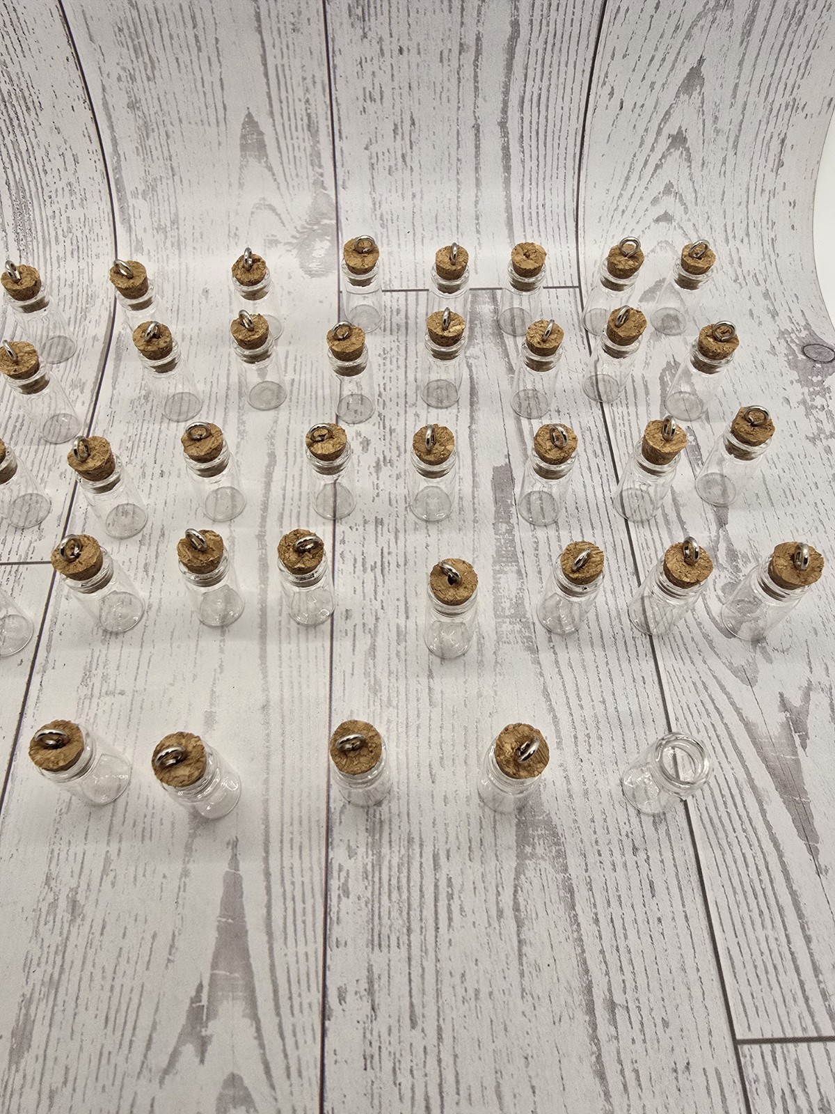 37Pcs Mini Glass Bottles with Cork 1.5ml Tiny Jars for Crafts & Decor