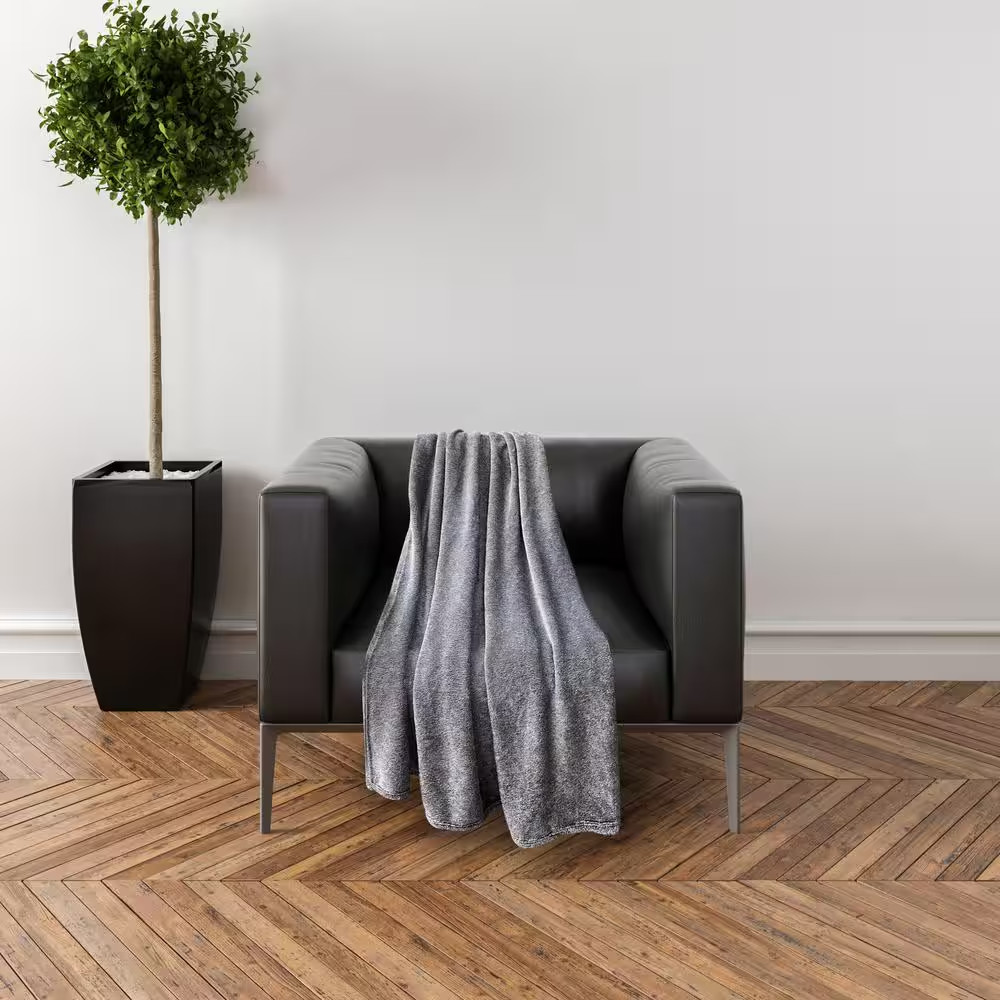 Marlin Chocolate Polyester Plush Throw Blanket Chocolate 50 In. X 60 In.