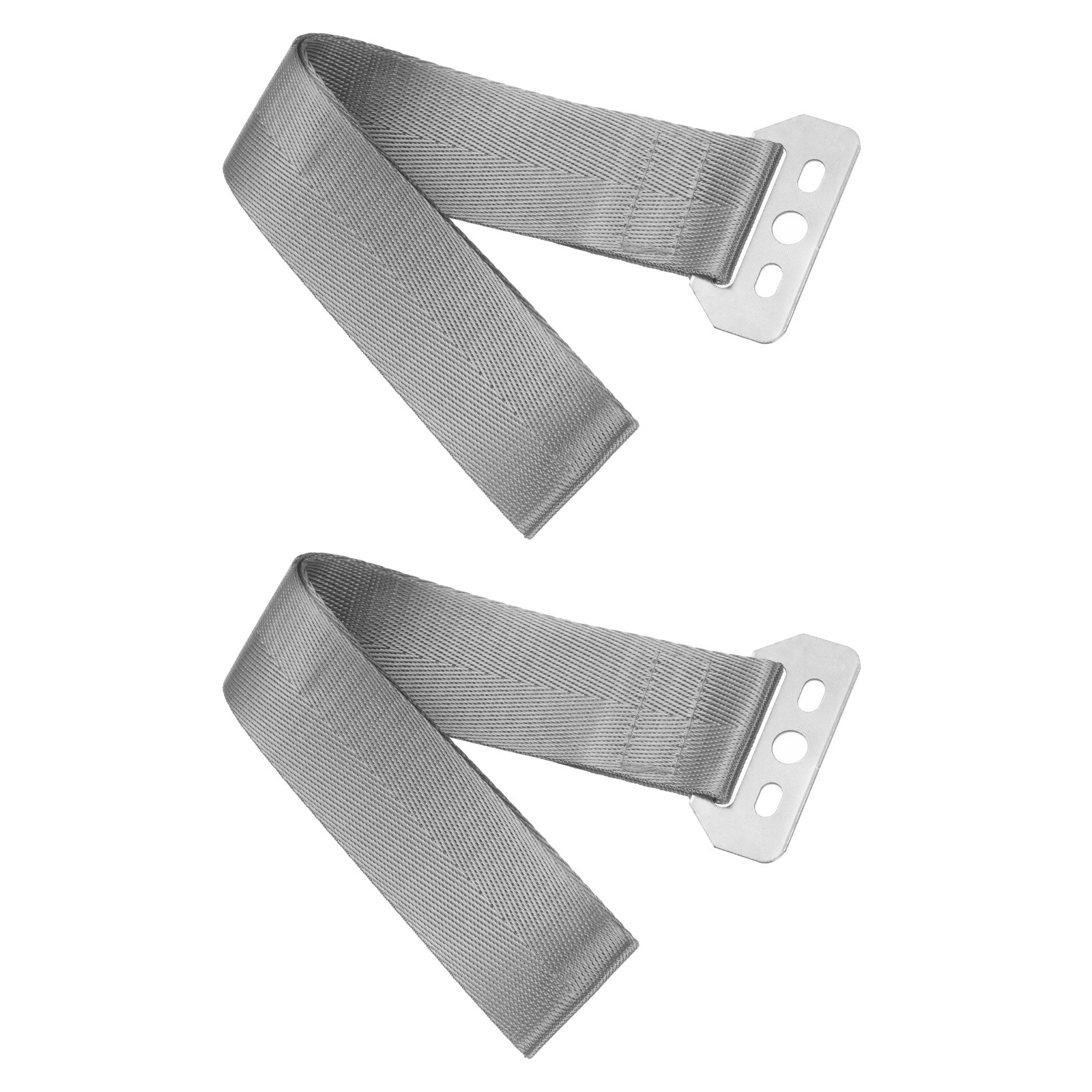 2Pcs Lift Up Storage Bed Belts, 30cm Nylon Pulling Belt for Mattress, Grey Blue