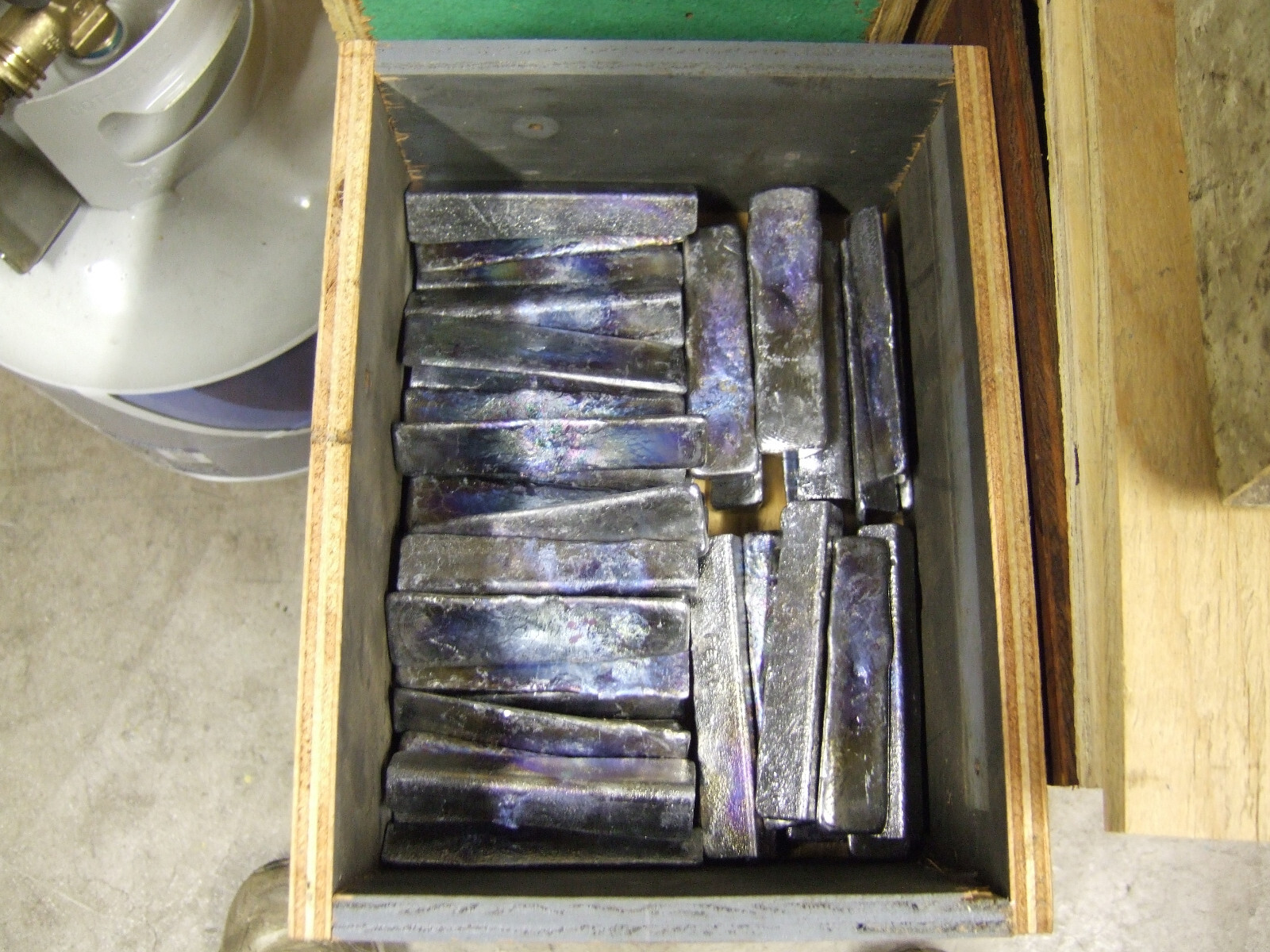 25 LBS CLEANED LEAD BARS (MADE FROM SHEET LEAD) 99.2 % XRF checked