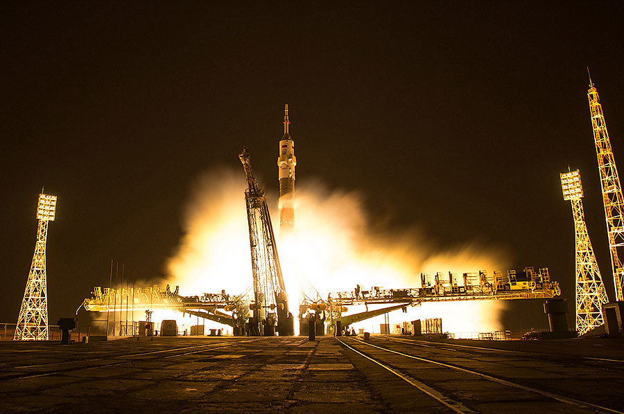 SOYUZ MS-03 EXPEDITION 50 MISSION LAUNCH 12x18 GLOSSY PHOTO PRINT