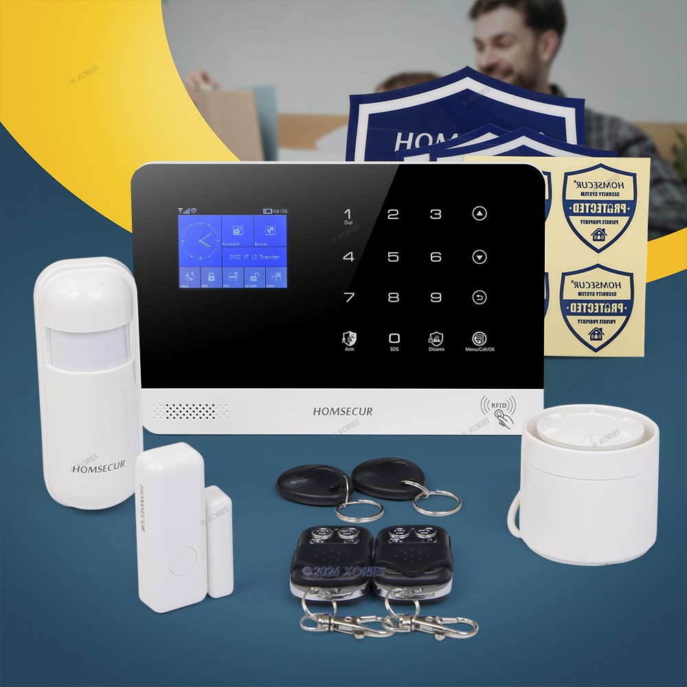 HOMSECUR Wireless WIFI 4G GSM LCD Home Security Alarm System