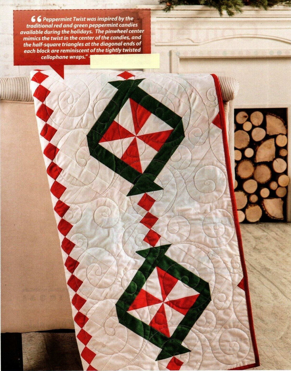 Peppermint Twist Quilt Pattern Pieced NS