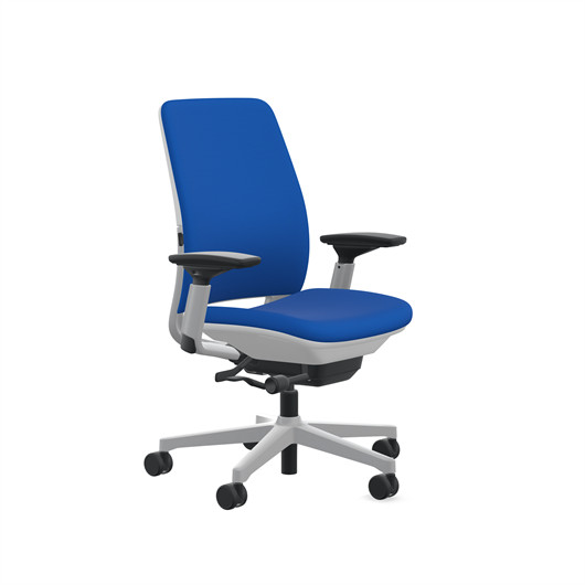 Steelcase Amia Fabric Chair With Silver Frame