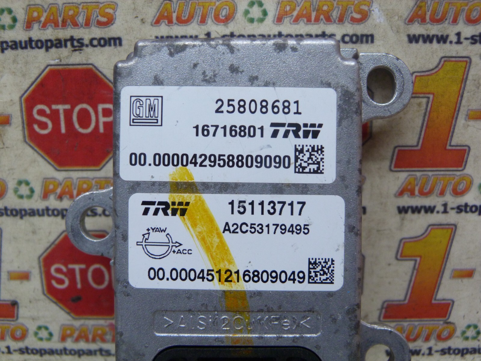 2006-2011 CHEVROLET GM YAW RATE SENSOR STABILITY CONTROL MODULE 25808681 OEM