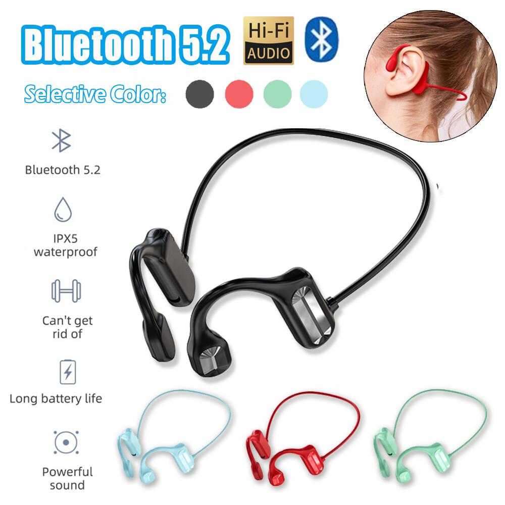 Bone Conduction Headset Wireless Bluetooth 5.2 Open Ear Headphones Outdoor Sport