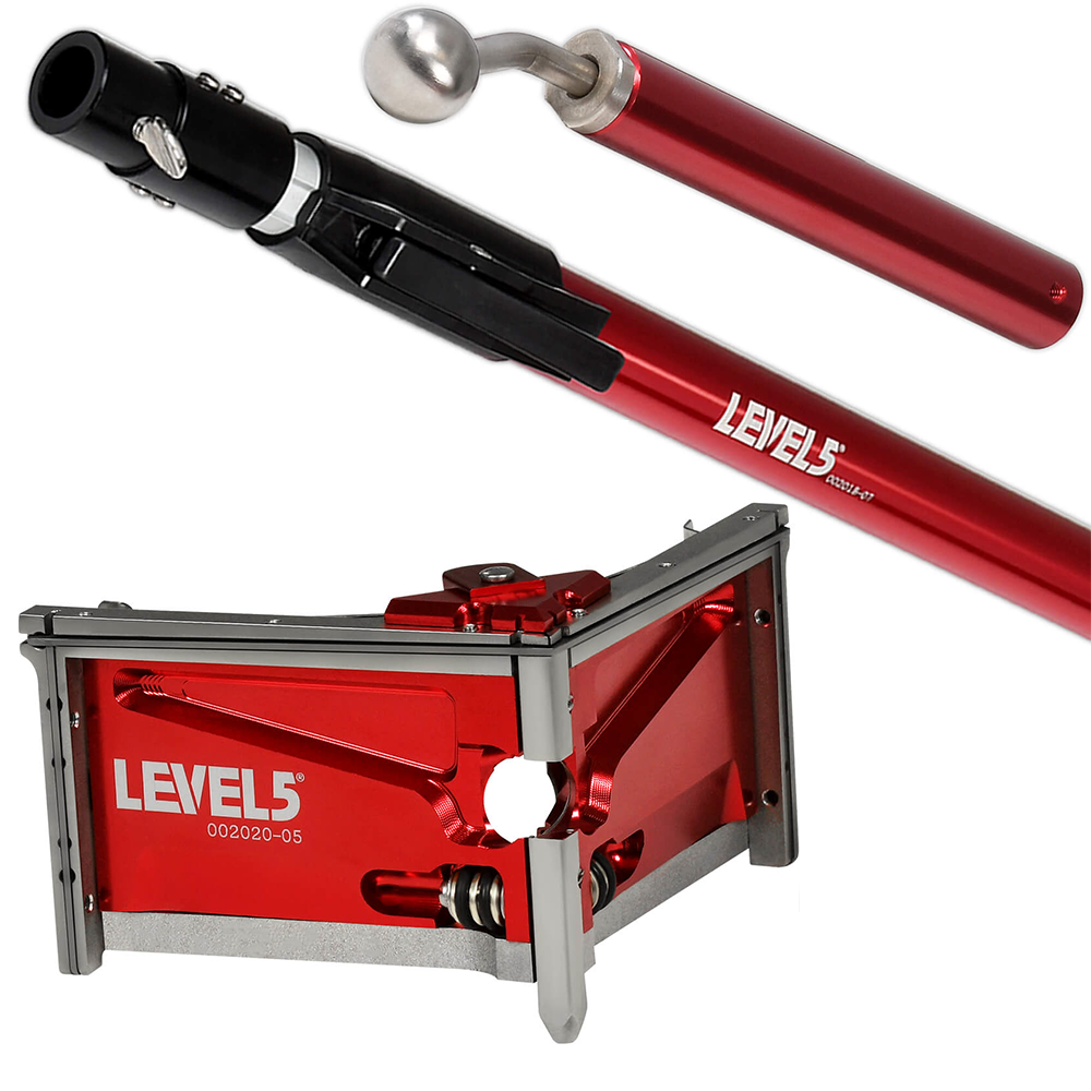 LEVEL5 Drywall Tools - 4" Corner Finisher + Extendable Handle | 4-539