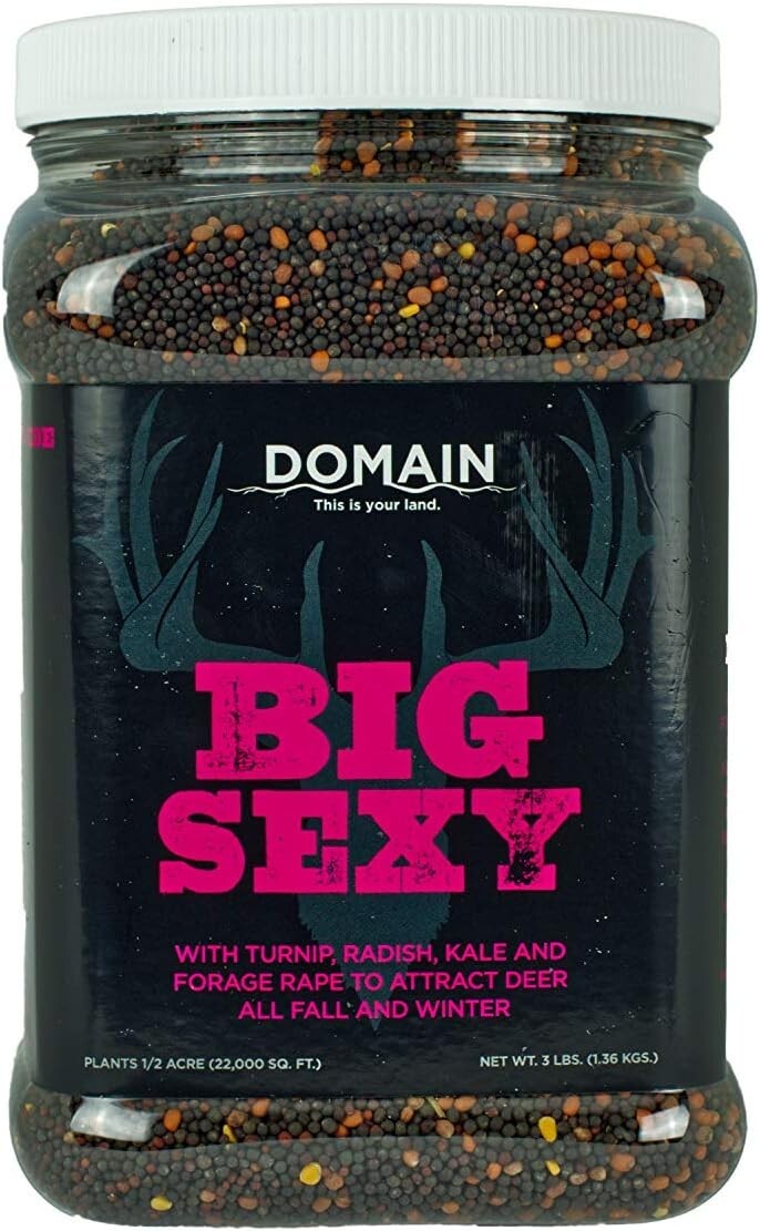 Domain Outdoor Big Sexy Food Plot Seed for Deer, 1/2 Acre, Turnip, Radish, Kale