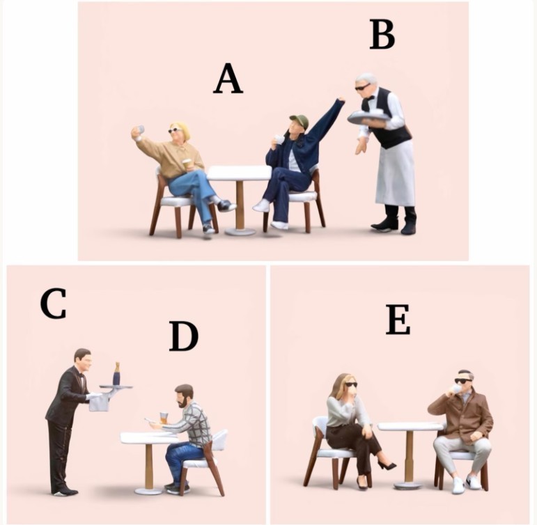 Miniature Figure Cafe Screen Scale 1/64 or 1/87 for diecast or diorama