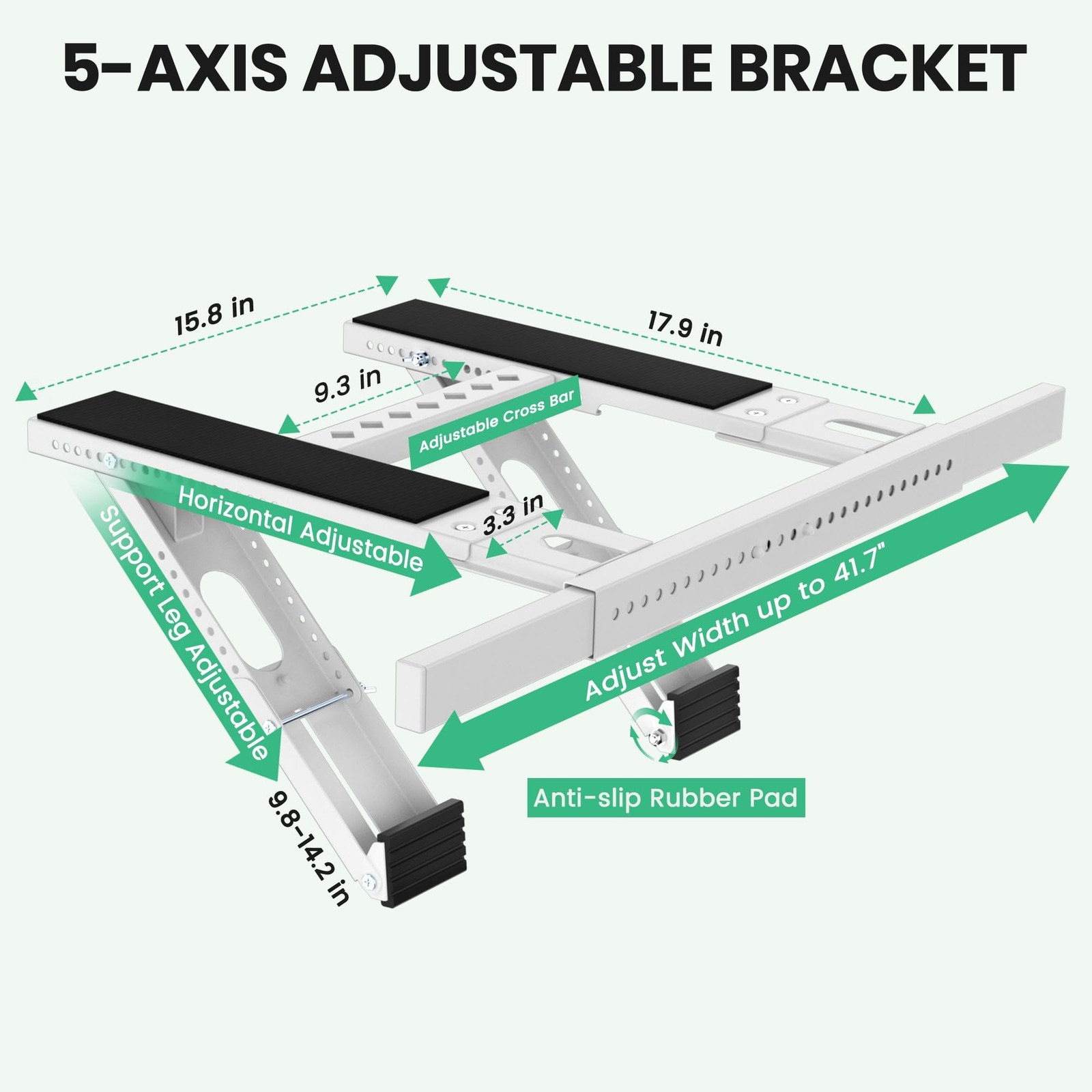Air Conditioner Support Bracket No Drill: Heavy Duty 350lbs, Adjustable Width...