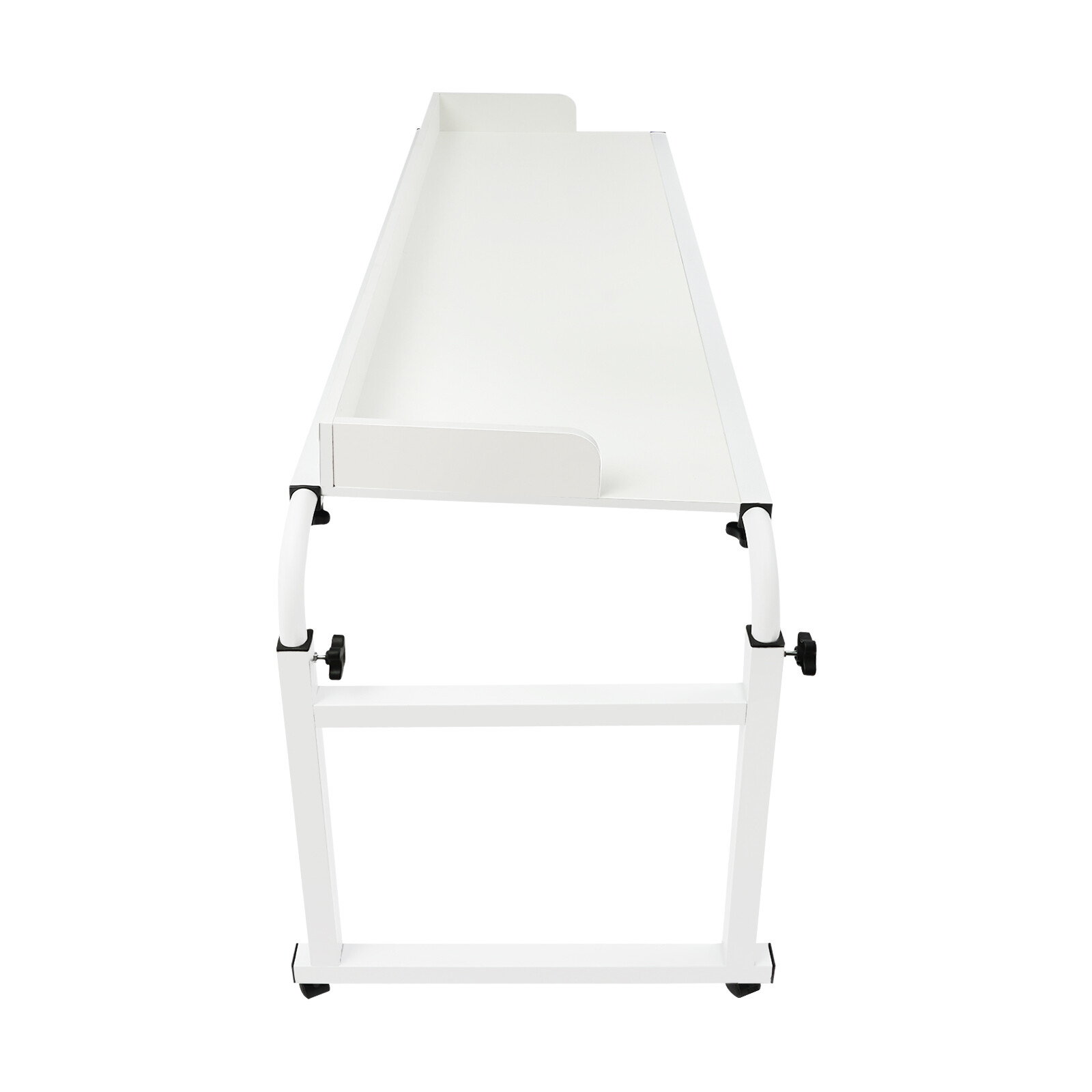 Height Adjustable Overbed Table Over Bed Desk Working Desk w/ Wheels 65-95cm