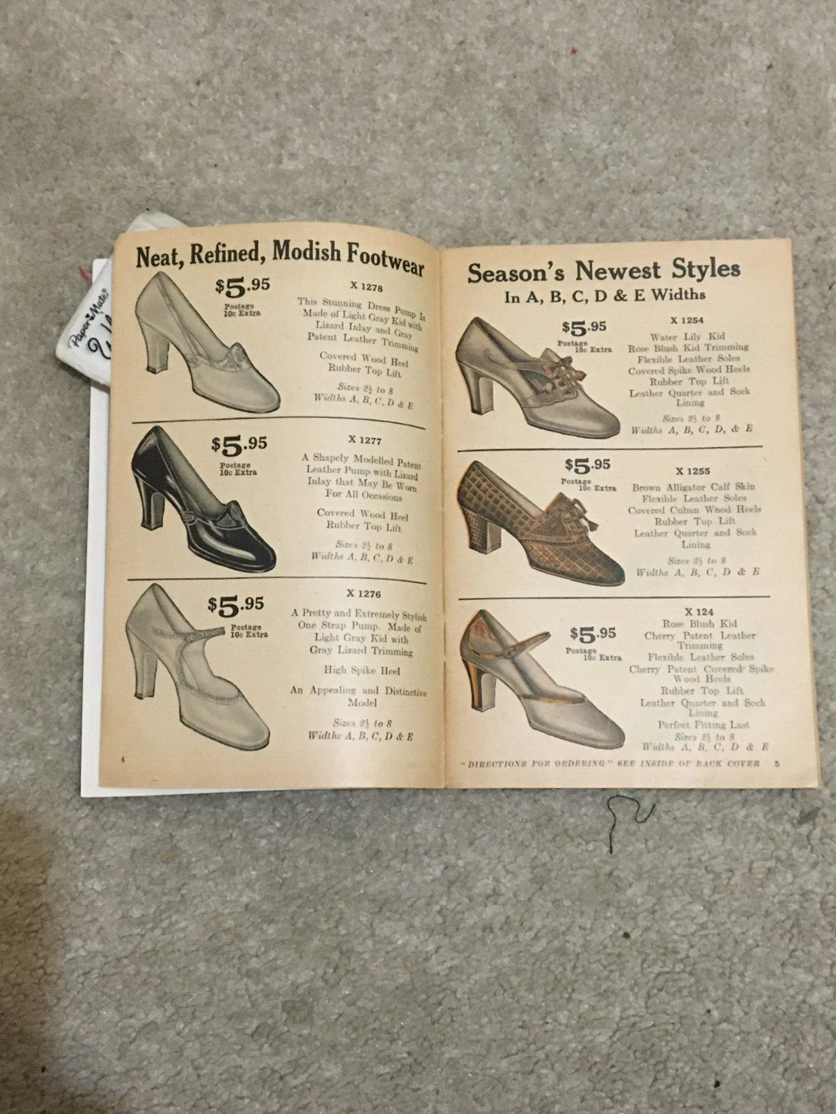 Vntg 1927 Anderson Shoe Co Men Women Shoes & Socks 52 Page Color Catalog Fashion