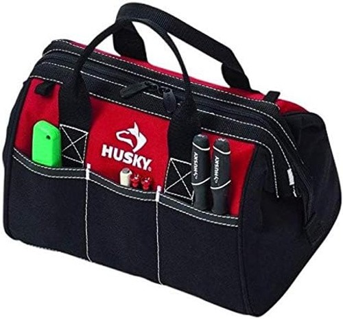 Husky 12 Inch Contractor’s Multi-Purpose Water-Resistant Tool Bag