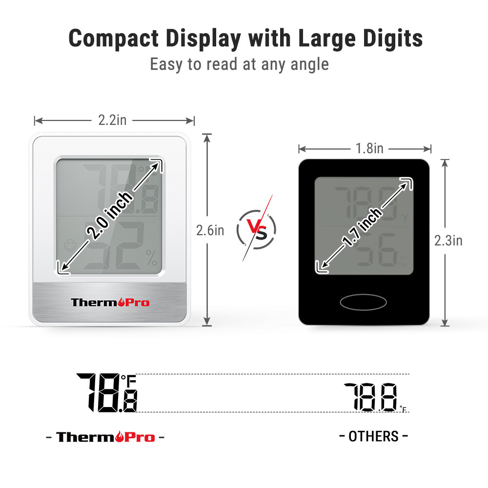 2*TP49ThermoPro Digital IndoorThermometer Hygrometer Temperature Humidity Meter