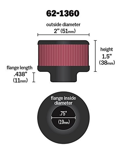 Vent Air Filter/Breather: High Performance, Premium, Washable, Replacement