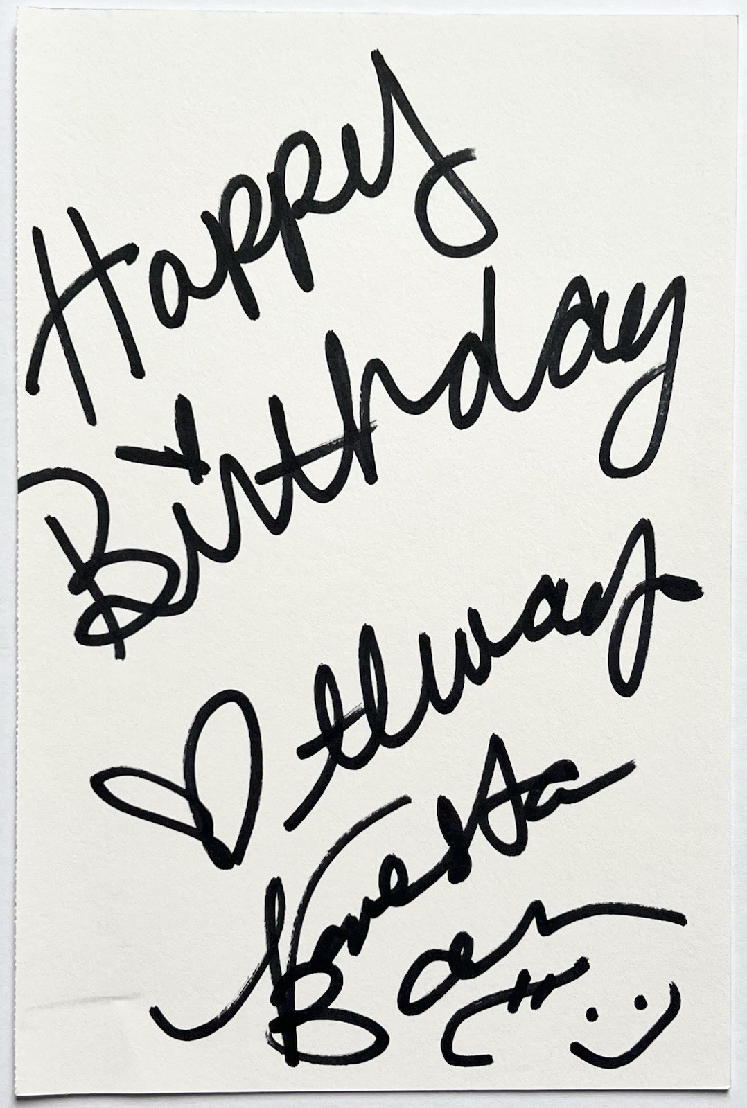 Vanessa Born Signed 4x6 Index Card In Top Loader Bring It On Fight to the Finish