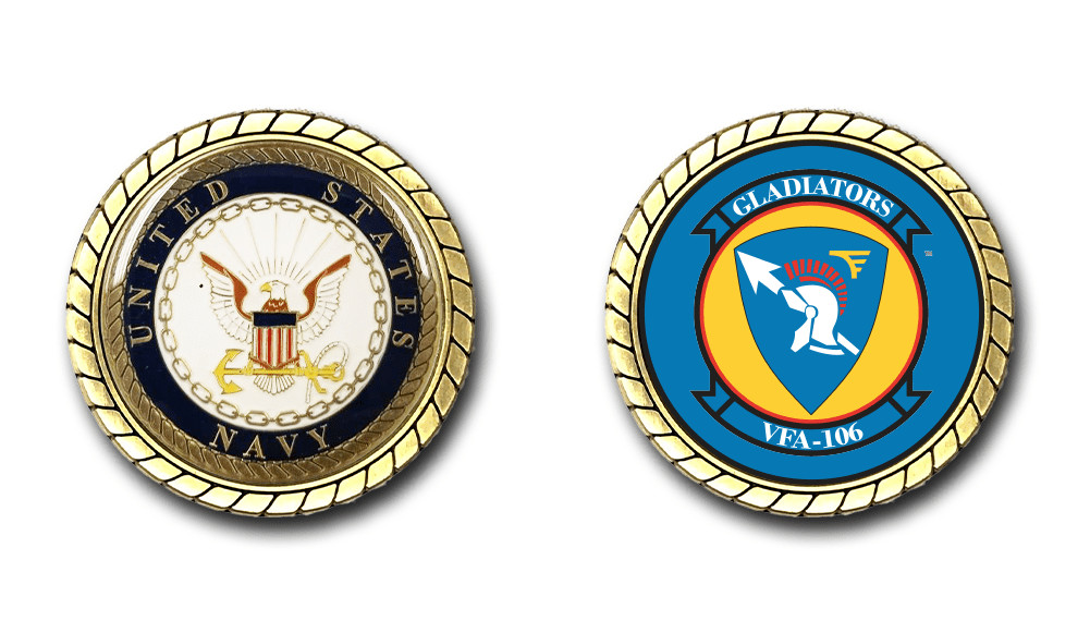 VFA-106 Gladiators US Navy Squadron Challenge Coin Officially Licensed