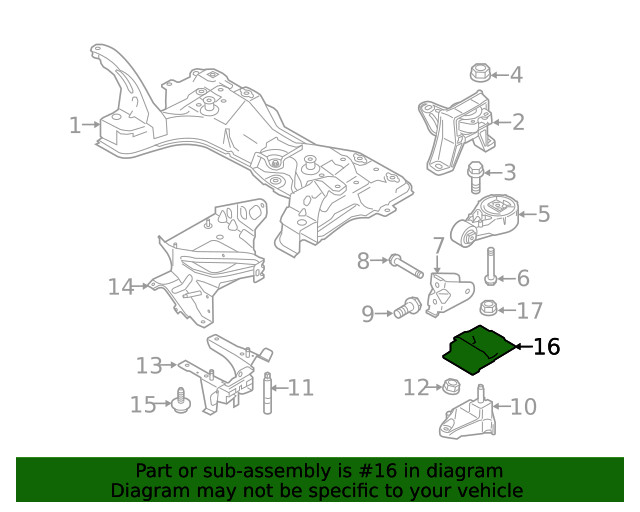 Genuine Ford Automatic Transmission Mount Bracket 9T1Z7M121A